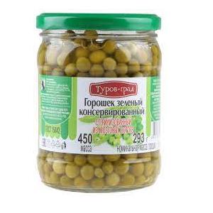 Зелёный горошек Туров-град 450г